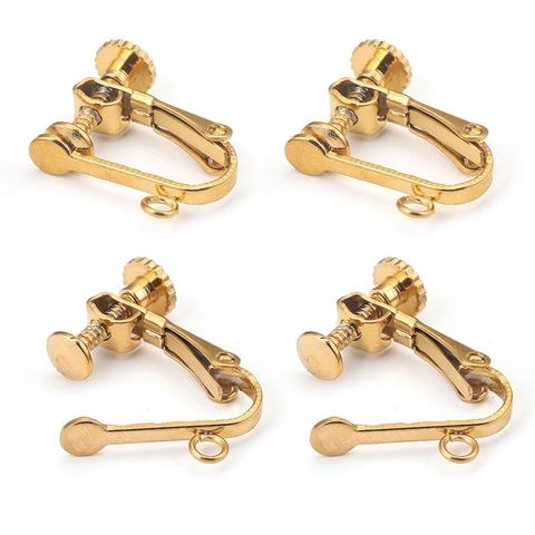 Convertidor De Pendientes De Tornillo De Acero Inoxidable Accesorios De Joyería DIY Clips De Oreja En U Ajustables