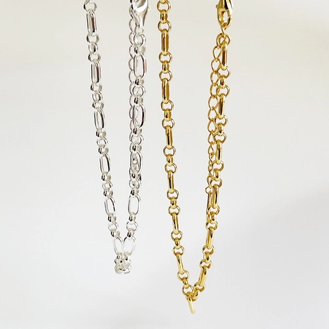 Collana Girocollo A Catena Grossa In Argento Sterling 925 Minimalista Maglia Figaro Per Donna Gioielli Placcati Oro