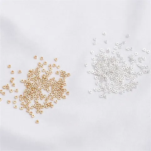 Cuentas Espaciadoras Triangulares Cobre Chapado En Oro Plata Fabricación De Joyas DIY Hallazgos Accesorios Metal