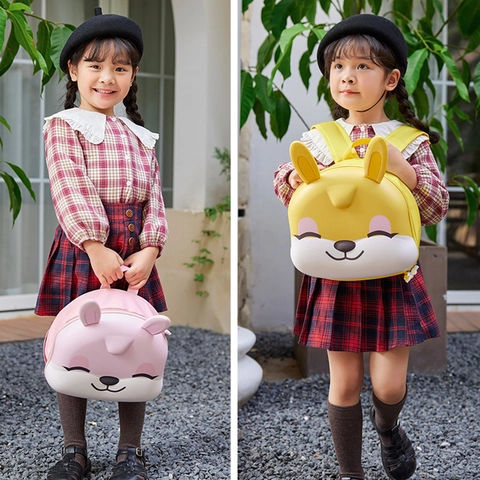 Mochila Infantil 3D Dibujos Animados Animal Conejo Ardilla EVA Impermeable Ligera Bolsa Escolar Jardín De Infancia Niños