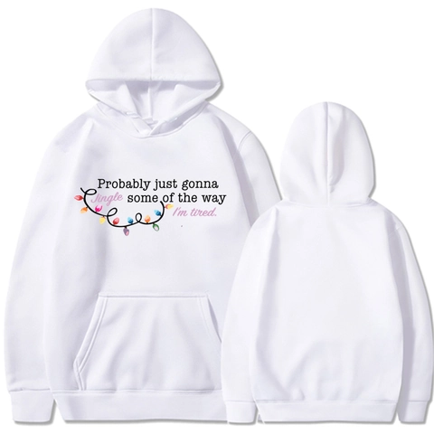 Felpa Con Cappuccio Uomo Misto Cotone Foderata In Pile Natale Jingle Stampa Divertente Maniche Lunghe Casual