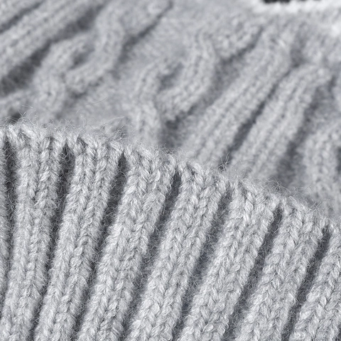 Berretto In Maglia Foderato In Pelliccia Sintetica Spesso Intrecciato Inverno Caldo Protezione Orecchie Rigato Per Donne Uomini