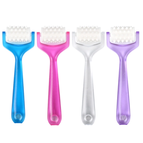 Manual Massage Roller Portable 3D Spiked Facial Body Relaxing Tool Handheld PS Plastic Meridian Dredging For Head Skin Care
