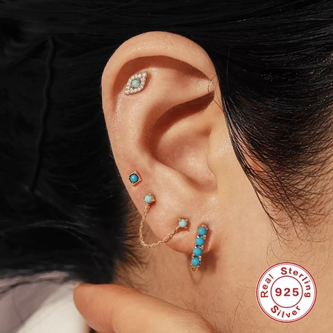 Tassel Chain Earrings With 925 Sterling Silver Earring Post Zirconia Geometric Long Fringe Elegant Jewelry For Women
