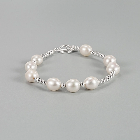 Armband Mit Natürlichen Süßwasserperlen Barock Unregelmäßig Perlen Kupfer Knebelverschluss Eleganter Modeschmuck Damen
