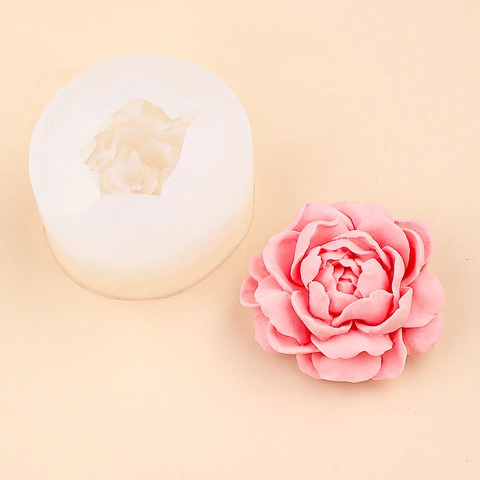 Blumenform Silikonform Für DIY Aromatherapie Kerze Handgemachte Seife Gips Tischdekoration Pfingstrose Jasmin Rose