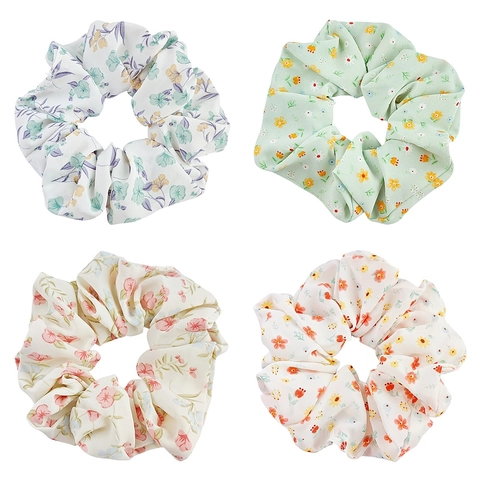 Elastici per Capelli in Organza a Fiori Scrunchie ad Alta Elasticità per Donna Coda di Cavallo Accessori Capelli