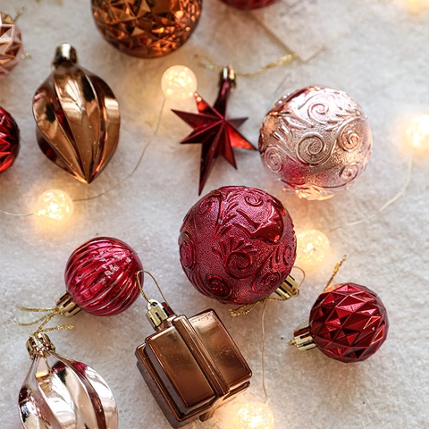 Adornos Para Árbol De Navidad Plástico Galvanizado Multi Formas Estrella Piña Para Decoración De Fiesta En El Hogar