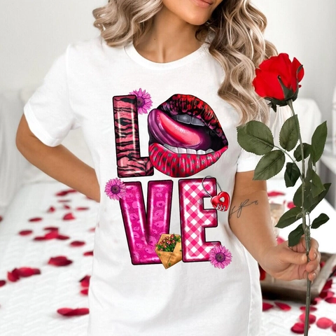 Cotton Men T-Shirt Short Sleeve Crew Neck Artistic Love Graphic Leopard Pattern Casual Summer Fashion Top