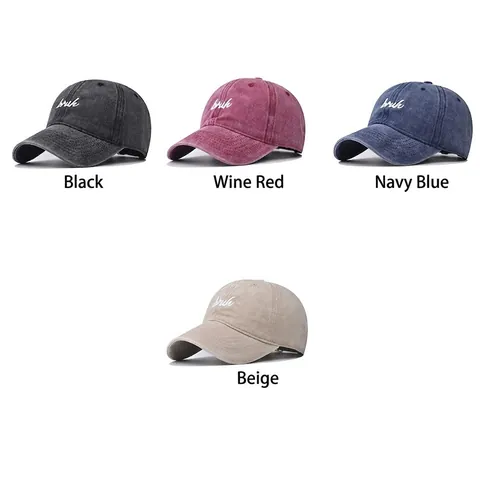 Casquette De Baseball En Coton Lavé Broderie Bruh Style Rétro Ajustable Chapeau De Soleil Pour Hommes Femmes