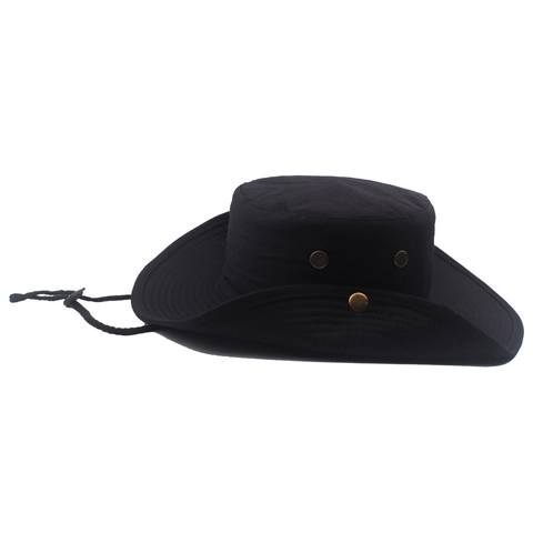 Cappello da Sole All'aperto in Cotone a Tesa Larga per Uomo Donna Cappello da Pescatore Traspirante per Pesca Escursionismo Con Sottogola Regolabile Pieghevole