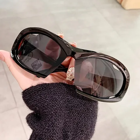 Sports Sunglasses Y2K Wrap Around Cycling Eyewear UV400 Protection PC Frame AC Lens Outdoor Futuristic Unisex