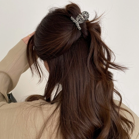 Acetate Hair Claw Clip Strong Hold Ponytail Hair Accessory French Retro Style For Women Girls Tortoiseshell Checkerboard