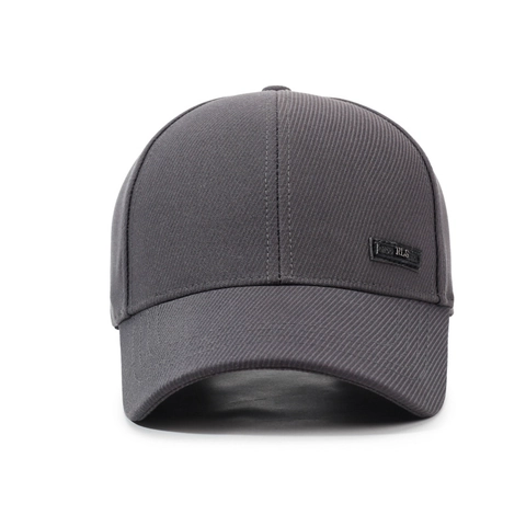 Gorra De Béisbol Para Hombre Algodón Sarga Protección Solar Casual Al Aire Libre Hebilla Metal Ajustable Con Parche