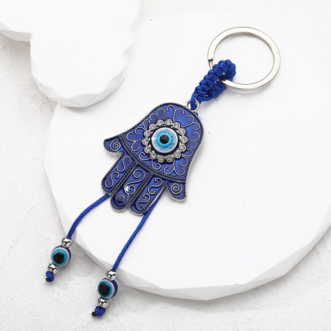 Böser Blick Fatima Hand Schildkröte Schlüsselanhänger Legierung Emaille Retro Ethnisch Glücksanhänger Schmuck Geschenk