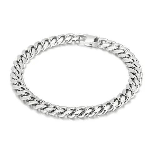 Collana E Bracciale A Catena Cuban Link Acciaio Inossidabile 316L Hip Hop Rock Gioielli Lucidati Per Uomo Donna