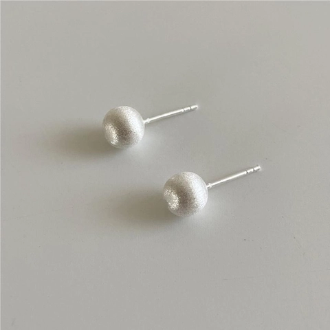 Orecchini A Lobo In Argento Sterling 925 Per Donna Perla Rotonda Spazzolata Minimalista Geometrico Stile Coreano Gioielli Per Orecchie