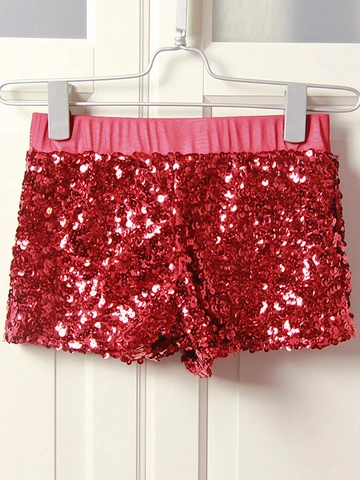Damen Pailletten Shorts Hohe Taille Elastisch Funkelnde Hot Pants Bühne Auftritt Nachtclub Party Jazz Tanz Rave Glitzer