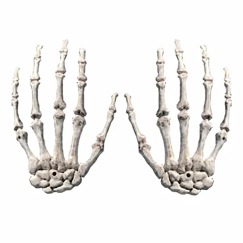 Halloween Skeleton Hand Claws Realistic Plastic Bone Hands For Horror Haunted House Party Decorations Spooky Props