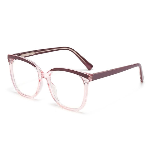 Mode Blauw Licht Bril Retro Kattenoog Vierkant Groot Frame PC Kunststof Metalen Inzetstuk Optische Brillen Voor Dames