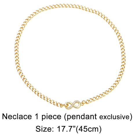 Iced Out Initial Letter Necklace Copper Zircon Hip Hop Pendant Fashion Jewelry For Men Women Gold Color