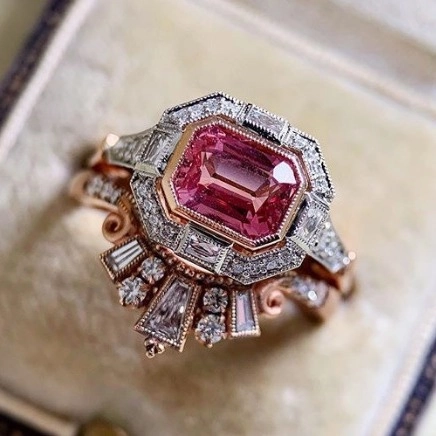 Vintage Style Engagement Ring Alloy Cubic Zirconia Inlaid Retro Victorian Aesthetic Anniversary Wedding Jewelry For Women