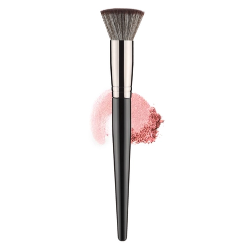 Professional Angled Contouring Brush Synthetic Fiber Soft Face Sculpting Tool With Wooden Handle For Bronzer Shadow Makeup