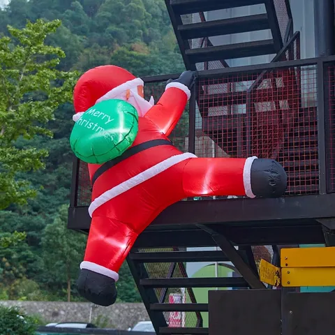 Decoración Inflable De Navidad Para Exteriores Con Luces Led Integradas Papá Noel Muñeco De Nieve Arco Para Jardín Y Césped