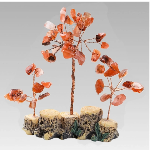 Natuurlijk Kristal Steen Geldboom Koperdraad Omwikkeld Harsbasis Huis Kantoor Bureau Decor Feng Shui Geluk Bonsai Ornament