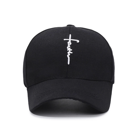 Berretto Da Baseball Ricamo Croce Faith Poliestere Regolabile Religioso Ispiratore Cappello Parasole Per Uomini Donne