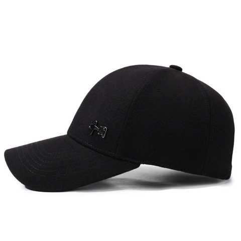 Dikke Baseballpet Van Wolmix Voor Heren En Dames Verstelbare Metalen Gesp Eenvoudige Casual Pet Met Klep