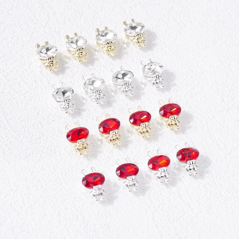 Dijes Para Uñas De Conejo 3D Aleación Diamantes De Imitación Decoraciones De Conejo Para Manicura DIY Accesorios