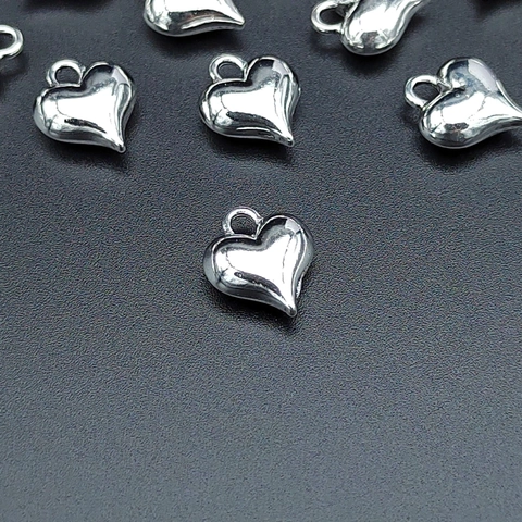 Heart Shape Alloy Charms Dimensional Pendants For DIY Bracelet Necklace Earring Jewelry Making Accessories Vintage Style