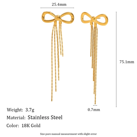 Chique Strik Kwast Oorbellen 18K Verguld Roestvrij Staal Zirkoon Knopjes Voor Dames Niche Ontwerp Sieraden