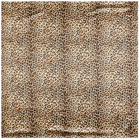 Square Scarf Imitation Satin Satin Leopard Print Floral Art Pattern Head Wrap For Women Fashionable Soft Lightweight