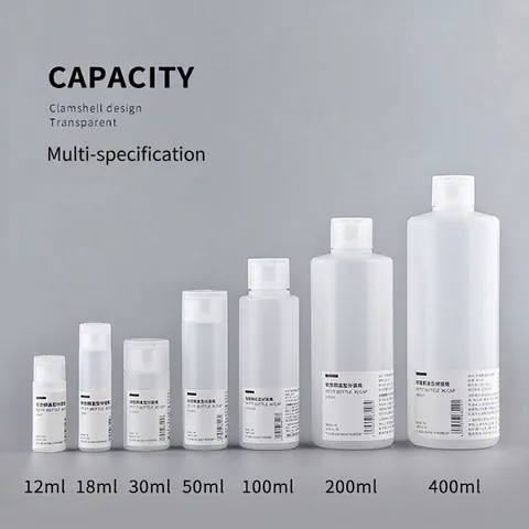 Refillable Travel Bottles Frosted Plastic Squeeze Tubes With Flip Cap For Shampoo Lotion Toiletries Portable Containers