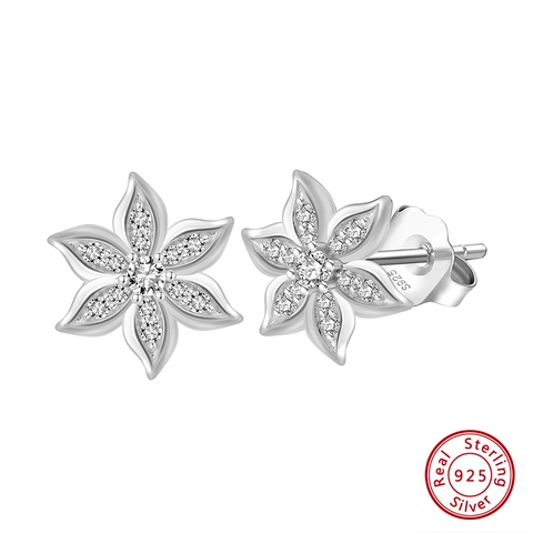 Pendientes de Botón de Camelia en Plata de Ley 925 para Mujer Pavé de Diamantes de Imitación Joyería Floral Galvanizada