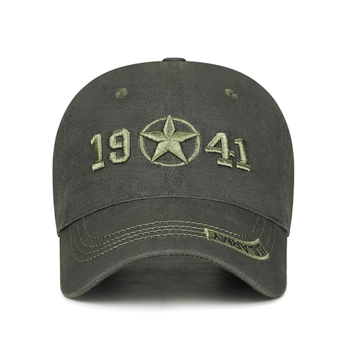 Casquette De Baseball Coton Style Militaire Tactique 1941 Broderie Étoile Réglable Chapeau Protection Solaire Extérieur