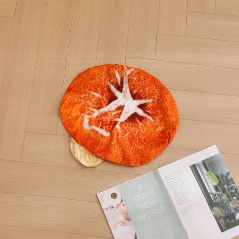 Housse De Coussin En Peluche En Forme De Champignon Décoration Créative Design De Dessin Animé Sans Remplissage