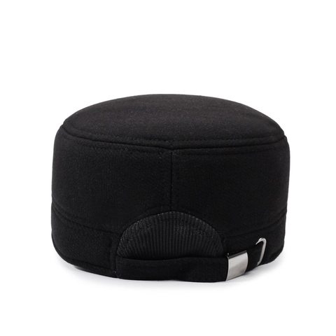 Herren Winter Warm Cadet Cap Mit Ohrenklappen Fleece-Gefüttert Dicke Baumwolle Flache Kappe Einstellbare Outdoor Mode Armee Hut Für Männer