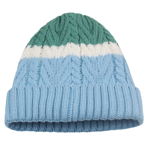Winter Kabelgebreide Beanie Muts Voor Heren Dames Acryl Multi-Color Patchwork Dik Warm