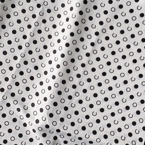 Eleganter Punktmuster Buchstaben Druck Quadratischer Schal Satin Satinnimitat Polyester Kopftuch Für Damen