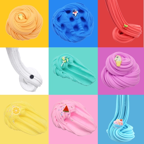 Slime Al Burro Profumato Elastico Non Appiccicoso Giocattoli Fai Da Te Antistress Per Bambini E Adulti Ciondoli Frutta