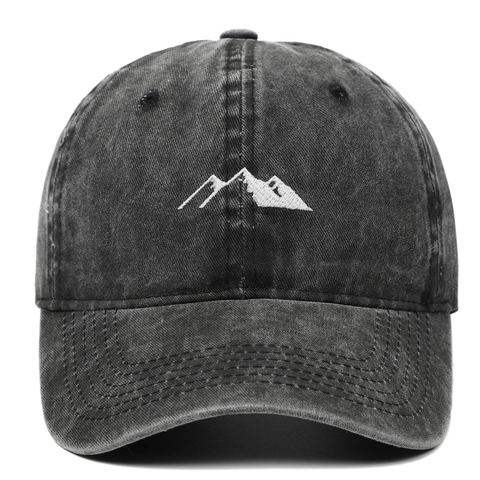 Casquette De Baseball En Coton Lavé Rétro Broderie Montagne Dad Hat Vintage Unisexe Protection Solaire Extérieur