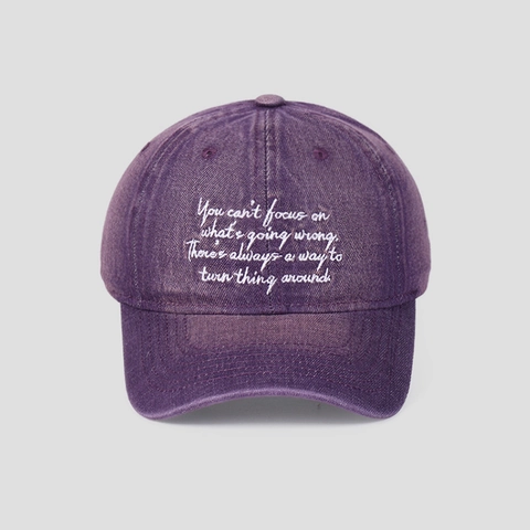 Cappello Da Baseball In Denim Lavato Vintage Con Ricamo Ispiratore Distressed Regolabile Cappello Da Sole Casual Per Uomini Donne