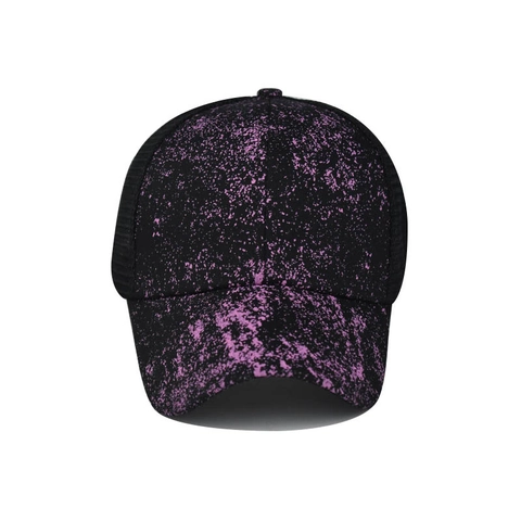 Dames Paardenstaart Honkbalpet Katoen Mesh Ademend Verstelbaar Sterrenpatroon High Messy Bun Trucker Hat