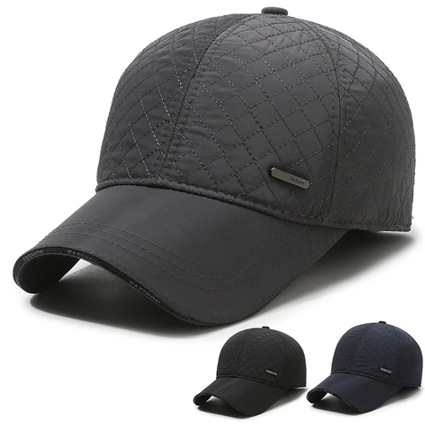 Herren Winter Baseballkappe Gesteppt Ohrenschutz Warm Winddicht Polyester Baumwolle Hut Outdoor Sport Verstellbar