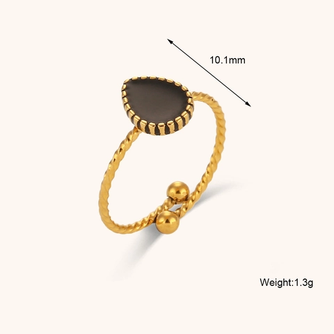 Verstelbare Kruis Hart Bloem Hanger Ring Roestvrij Staal 18K Verguld Zirkonia Touw Gedraaid Open Band Mode Sieraden Vrouwen
