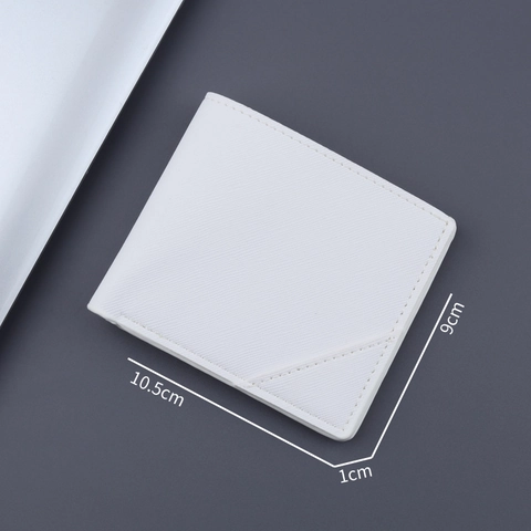 Herren Bifold Geldbörse Saffiano Muster PU Leder Schlank Kurz Kartenhalter Business Minimalist Beutel