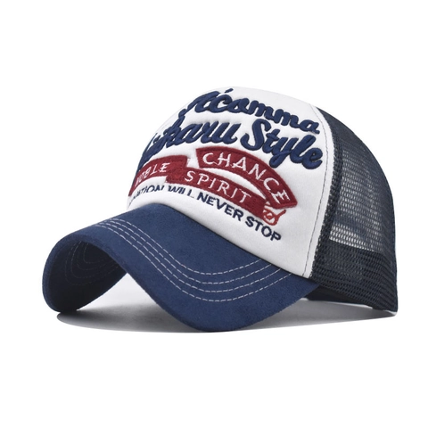 Cappello Trucker Vintage Ricamo Tridimensionale Maglia Berretto Da Baseball Cotone Patchwork Cappello Da Sole Regolabile Unisex